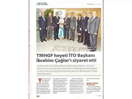 TMHGF Heyeti İTO Başkanı İbrahim Çağları Ziyaret Etti